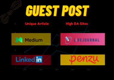 I Will Write & Publish Guest Post in Medium,  LinkedIn,  Penzu,  and LiveJournal