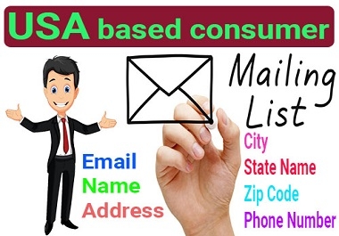 5000 USA Based Verified,  Clean and Active Consumer Email List for Email Marketing