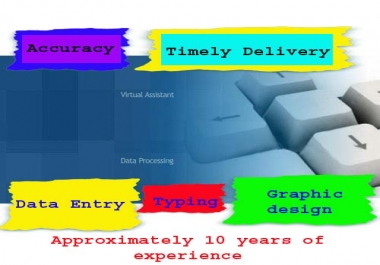I can do data entry work as per your requirement