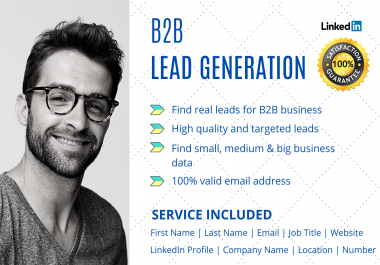 I will do 50 b2b lead generation,  web research and data entry