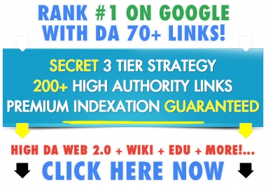 SALE- Rank on Top With 350+ High DA/PA 3 Tier Links