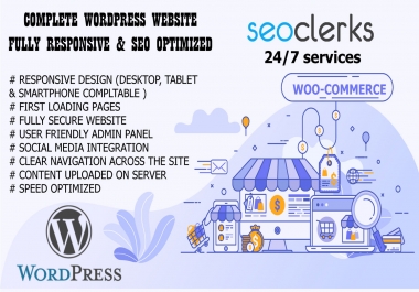 I will create a eCommerce WordPress and woo-commerce WordPress website design