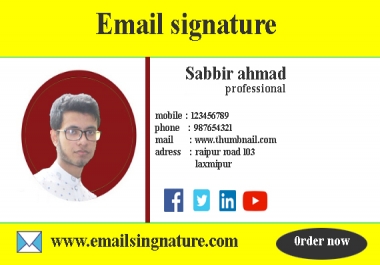 I will design clickable html email signature for your email