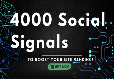 manullay done 4000 mixed social signals backlink,  top 6 media sites