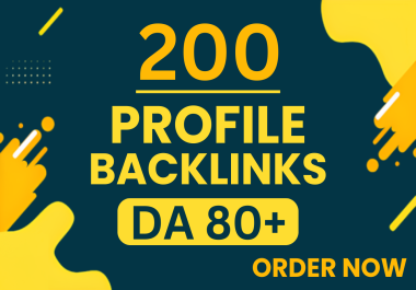 manually 200 High Authority Profile Backlinks Top Ranking SEO Service