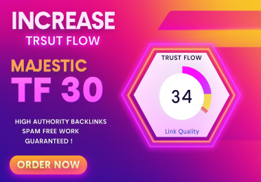 Increase Majestic Trust Flow TF 30 plus Guaranteed