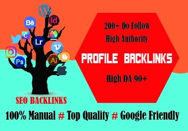 I will create you 100 profile backlink from the PR7 to PR9 High authority website.