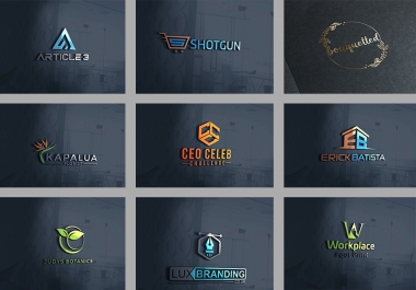 I will design 3 modern minimalist logo designs for your business,  company,  shop,  and social media.