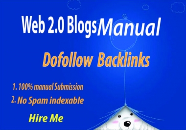I will 25 High Quality Web 2.0 Dofollow Backlinks