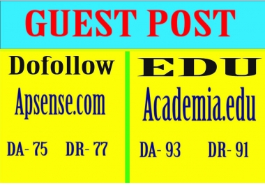 I will publish 2 guest post with high DA-DR