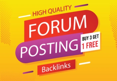 50 High Quality Forum Posting Backlinks