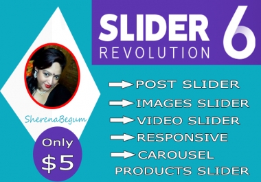 I will create and fix professional revolution slider for wordpress