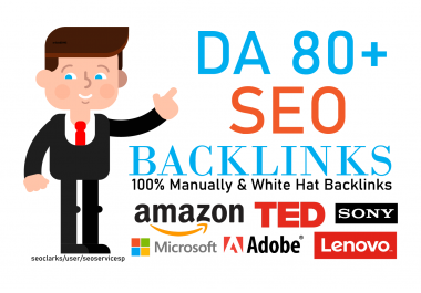 Build DA 80 Plus Top 100 Profile SEO Backlinks Fully Manually