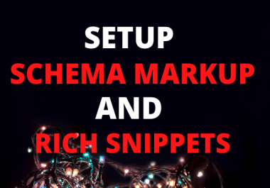 I will do 1 schema markup and review rich snippet in all platform
