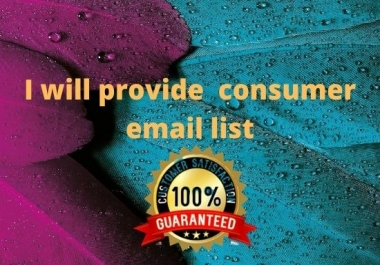 I will provide you active consumer email list for USA