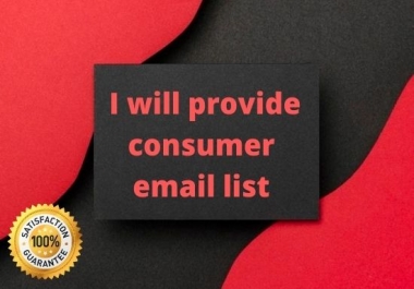 I Will Provide You Consumer Email List