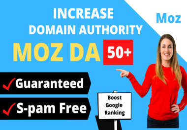 Increase your website Domain Authority DA 50 plus