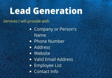 I will provide linkedin lead generation and b2b lead generation