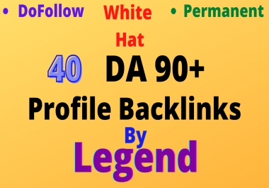 I will create 40 high da profile backlinks