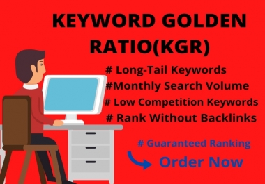 I will do 30 kgr keyword research that will rank fast on google