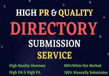 I Will Do 100 High PR Web Directory Submissions For SEO