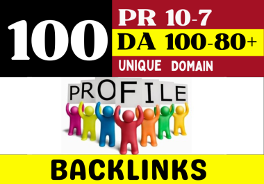 Create 100 Pr5-10 + 20 Edu Gov DA 80-100 Google Dominating SEO Profile Backlinks