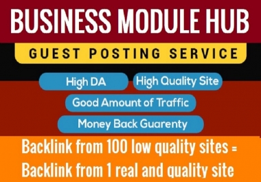 Add And/Or Write An Article On Businessmodulehub. Com 3k+ Traffic