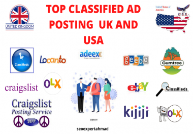 post your ad to top USA and UK classified ad posting sites