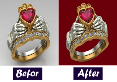 I will do hard jewelry image's background remove and color background creates.