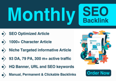 Google Top Ranking 250 DA-93 SEO Backlinks