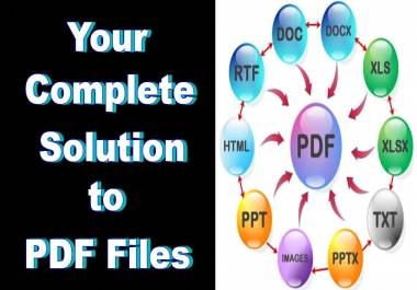 i will create fast and accurate PDF conversion 2020
