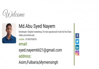 I will provide professional clickable HTML email signature