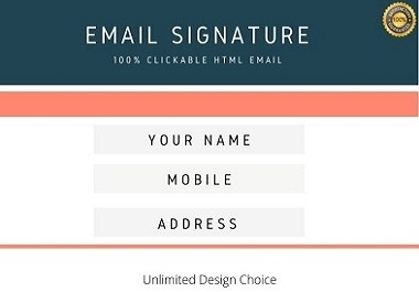 I will originate fascinating clickable HTML email signature