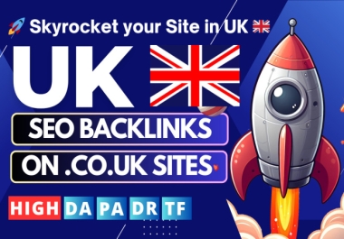 I will provide 100 Premium. co. uk SEO Backlinks high DA DR websites