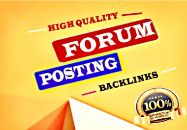 Paypal Accepted- Manually Create 50+ da/pa 50 forum posting backlinks