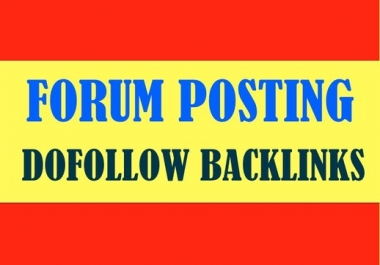 Manually create 30+ Forum Posting high domain authority