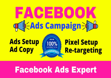 setup and run facebook ads campaign,  instagram ads campaign