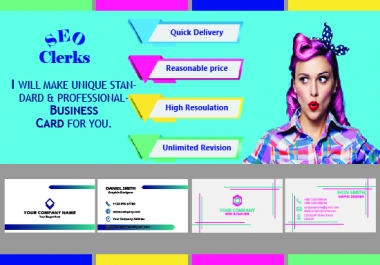 I will make unique, standard & professional business card for you