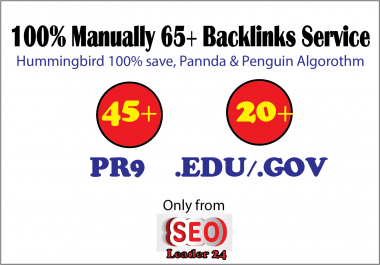 I will manually do 45 PR9 + 20 EDU/GOV Safe SEO High Pr Backlinks Best Results 2020 for 5