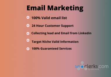 I will provide you 1k Niche based fresh emails