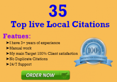 I will do 35 top local citations local SEO