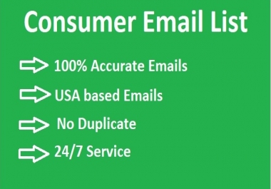 I will Provide you 2k USA based Consumer Email