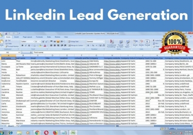 I will do targeted b2b LinkedIn lead generation email list building