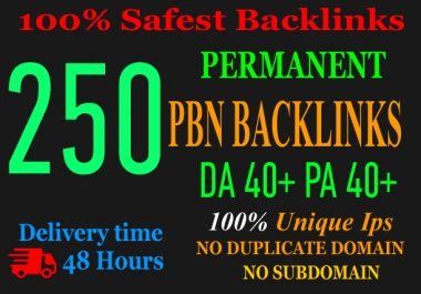 Get Extreme250+PBN Backlink in your website hompage with HIGH DA/PA/TF/CF with unique website
