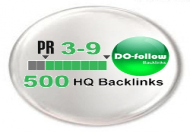 Submit 500 do-follow PR 3-9 backlinks