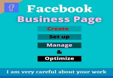 I will create a Facebook Business page according to your needs