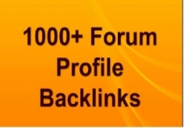 Get 1000+ HQ forum profiles Backlinks for your website