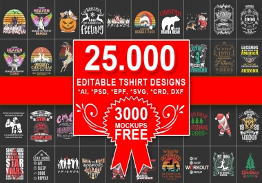 25k Tshirt Design Collection master Vector Template