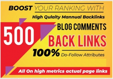 Provide You HQ PR 500 Blog Backlinks