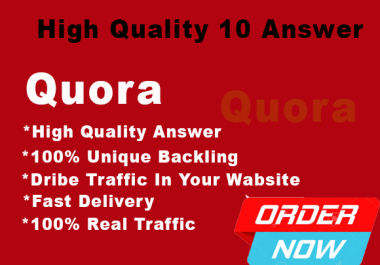 I provide 15 DA PA Quora Answer with backlink